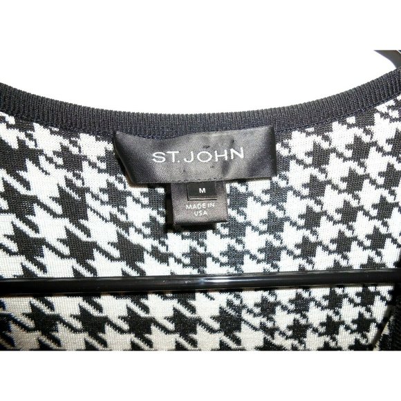 St. John Black Label Waterfall Cardigan Sweater Me - Picture 4 of 11